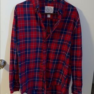 red and blue men’s flannel. high quality fabric:)